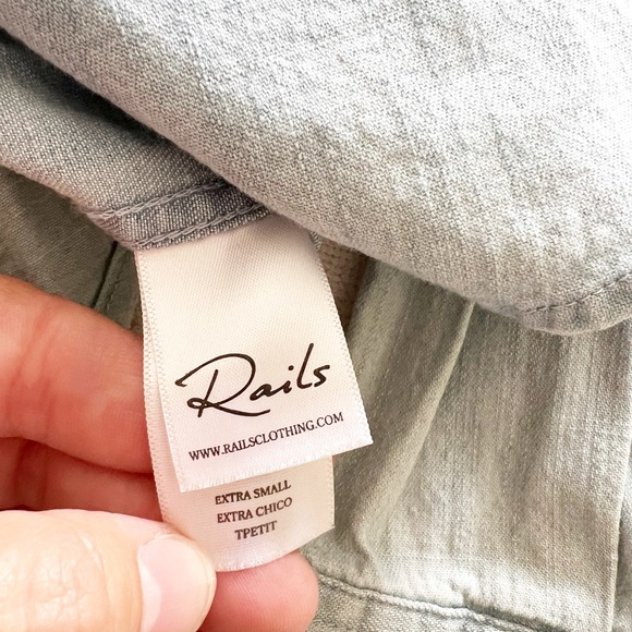 Rails Cleopatra Button Up Distressed Wash Patch Shirt - Picture 9 of 11